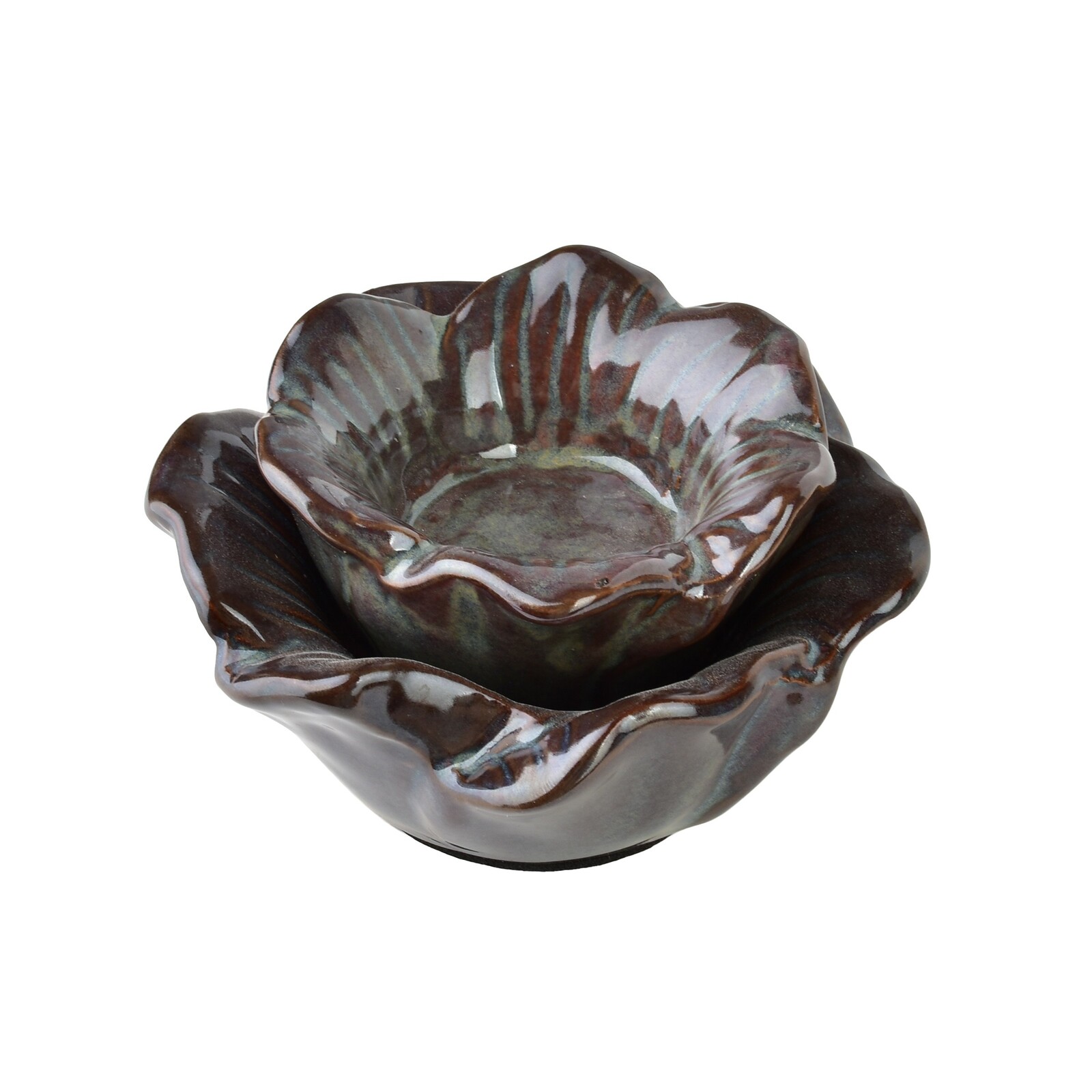 Keramický svícen Yarine 6 cm fialový/zelený