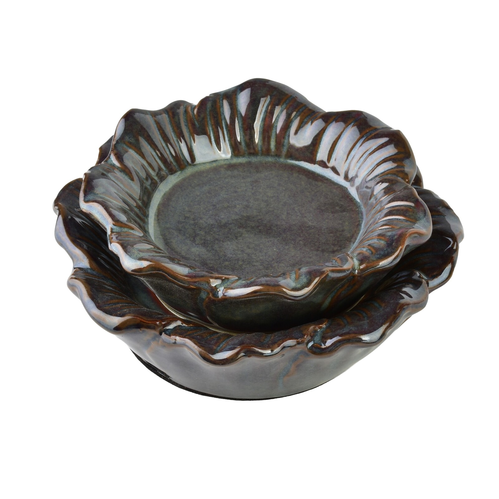 Keramický svícen Yarine 7 cm fialový/zelený