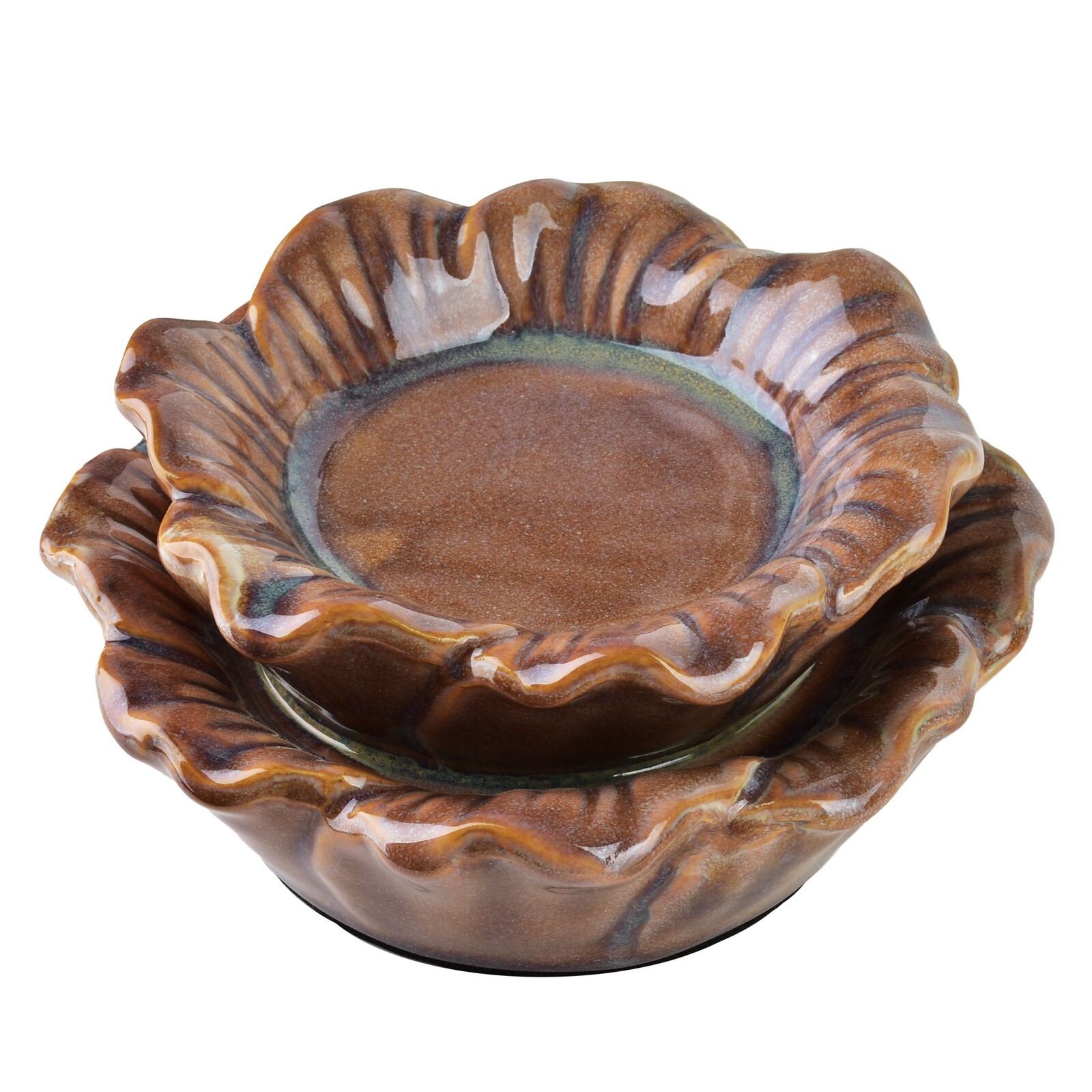 Keramický svícen Yarine 7 cm hnědý