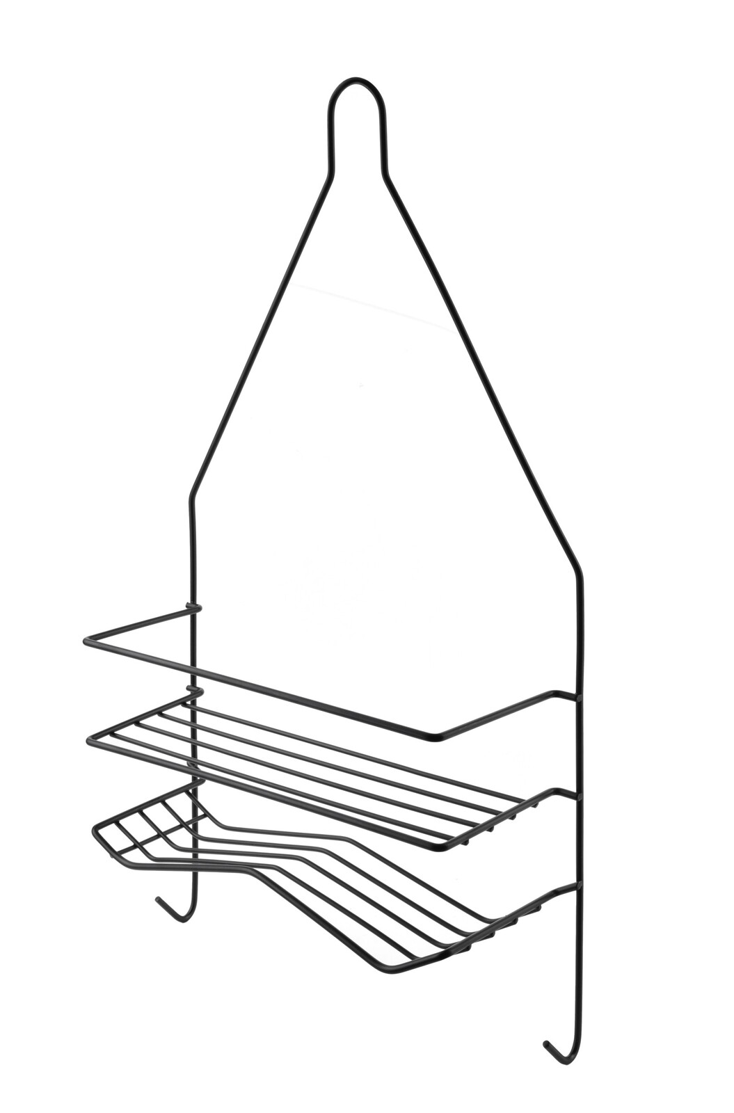 Koupelnová polička CARL BLACK 25x45,5 cm černá