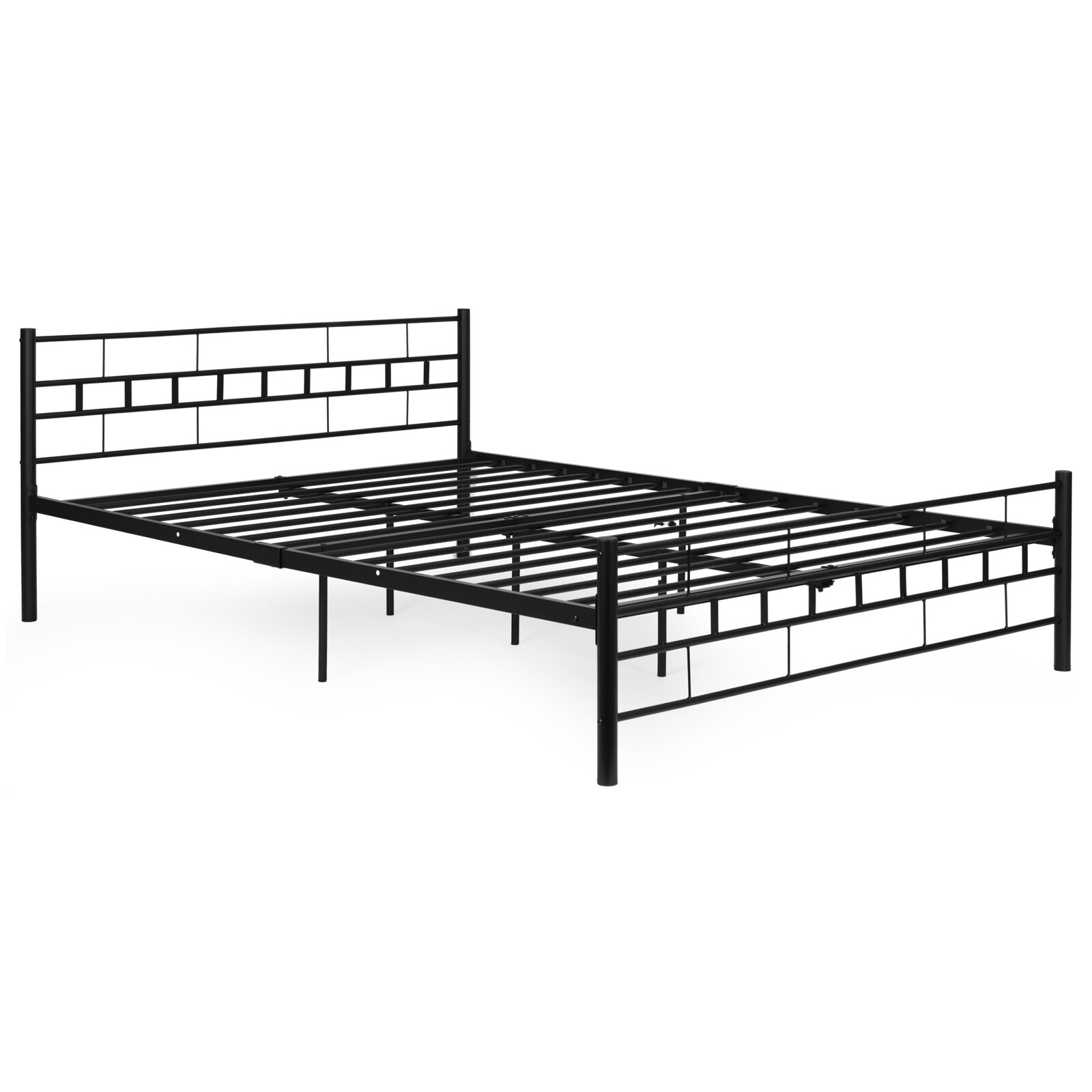 Kovový rám dvoulůžkové postele Geometric 160x200 černý
