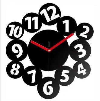 Nástěnné hodiny Magic Number 30 cm černé/červené