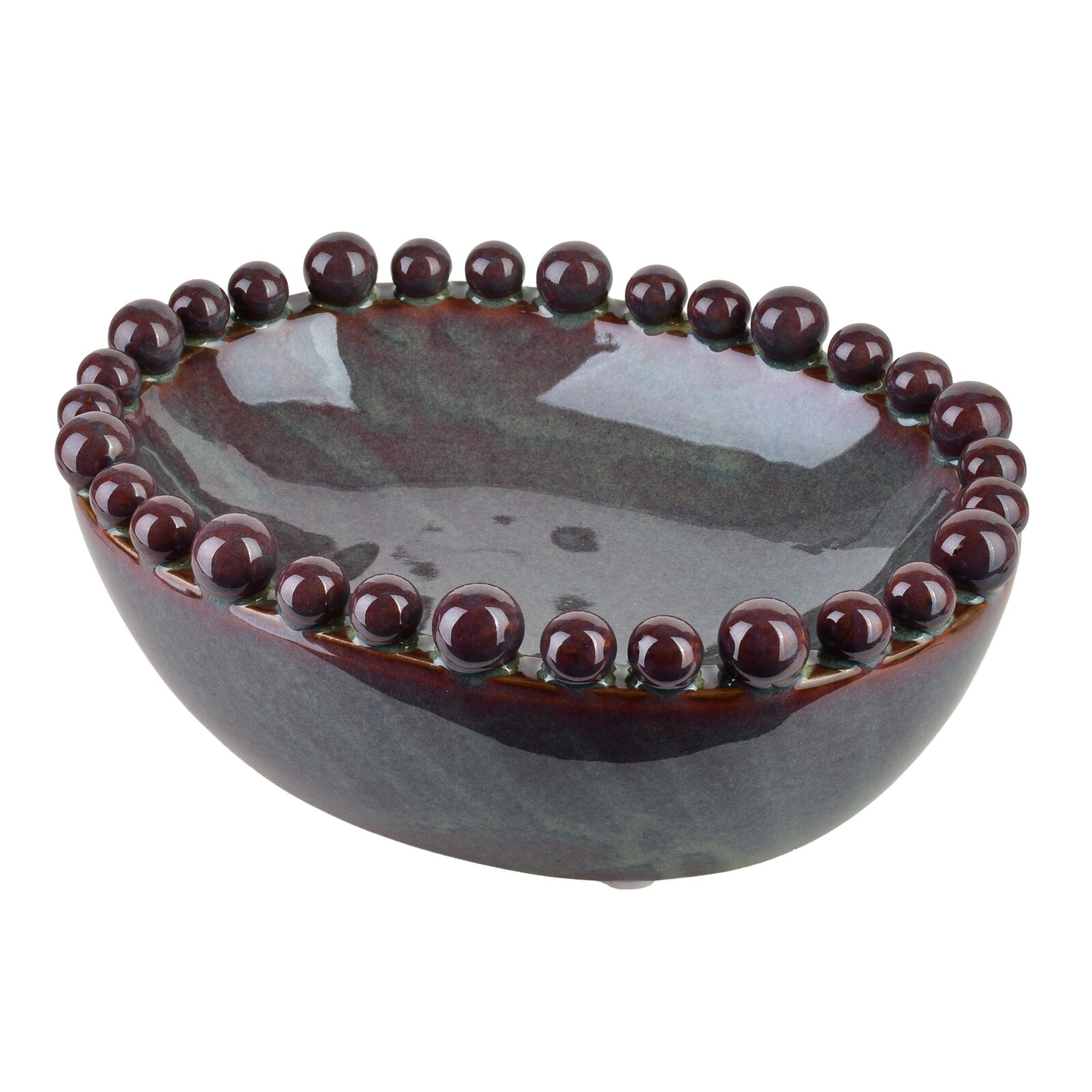 Oválná dekorativní miska Yarine Ball fialová