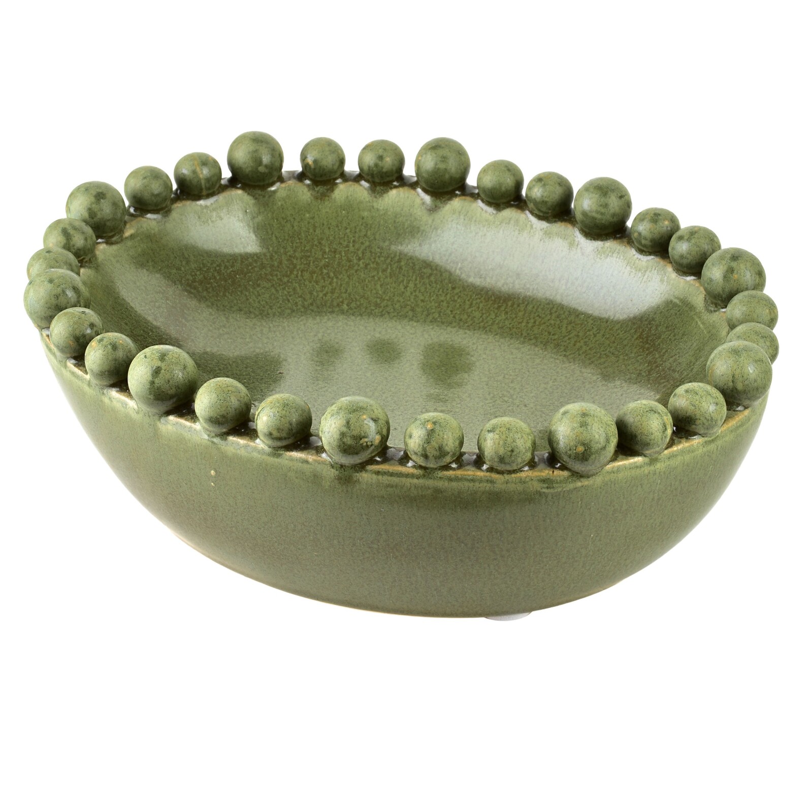 Oválná dekorativní miska Yarine Ball zelená