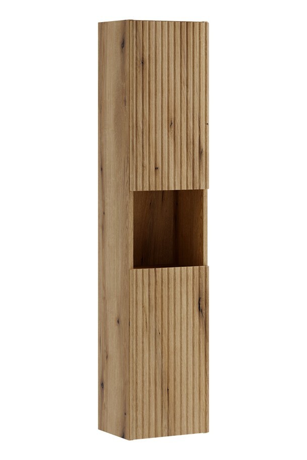 Vysoká závěsná koupelnová skříňka Nova 80-30-2D dub coast evoke