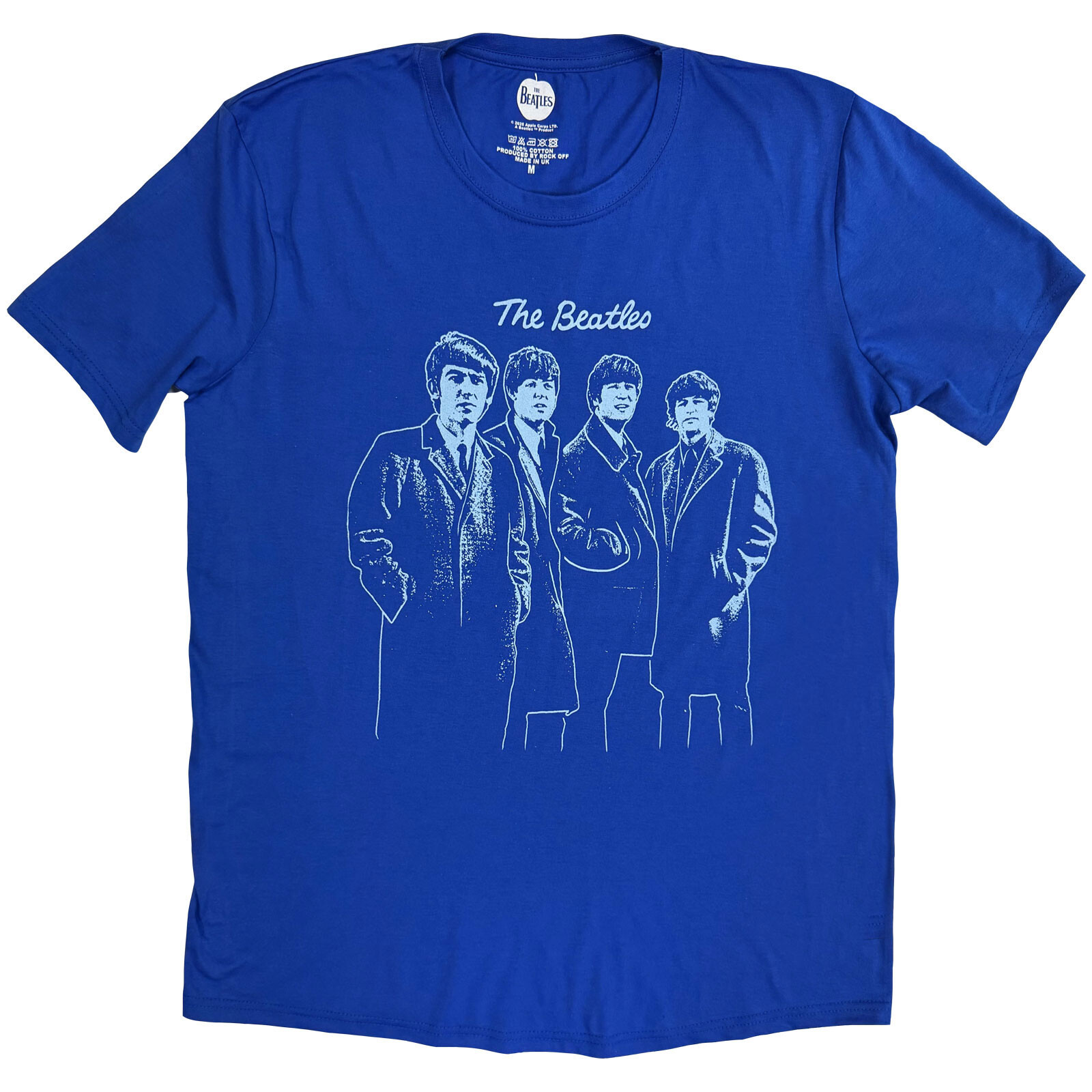 The Beatles tričko Band Outline Modrá S