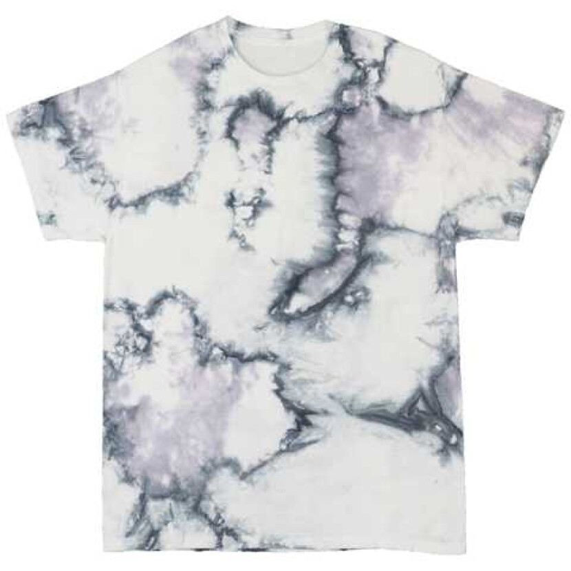 Tričko unisex The Mountain batikované Infusion - biele-sivé,