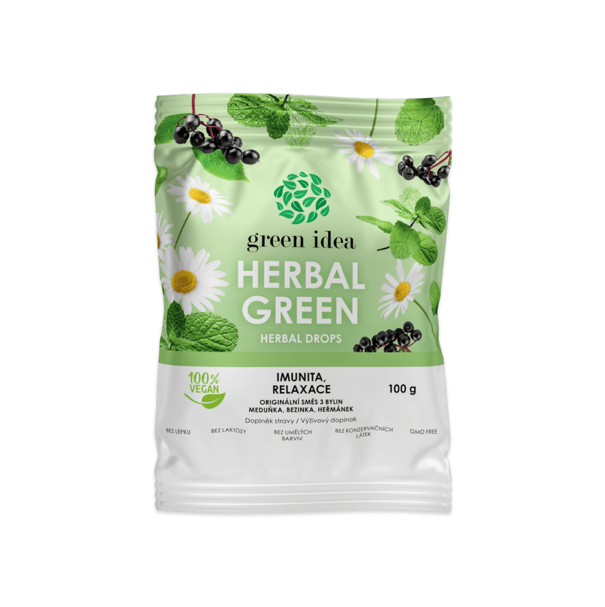TOPVET Green idea Herbal green bylinné cukríky 100 g 100 g