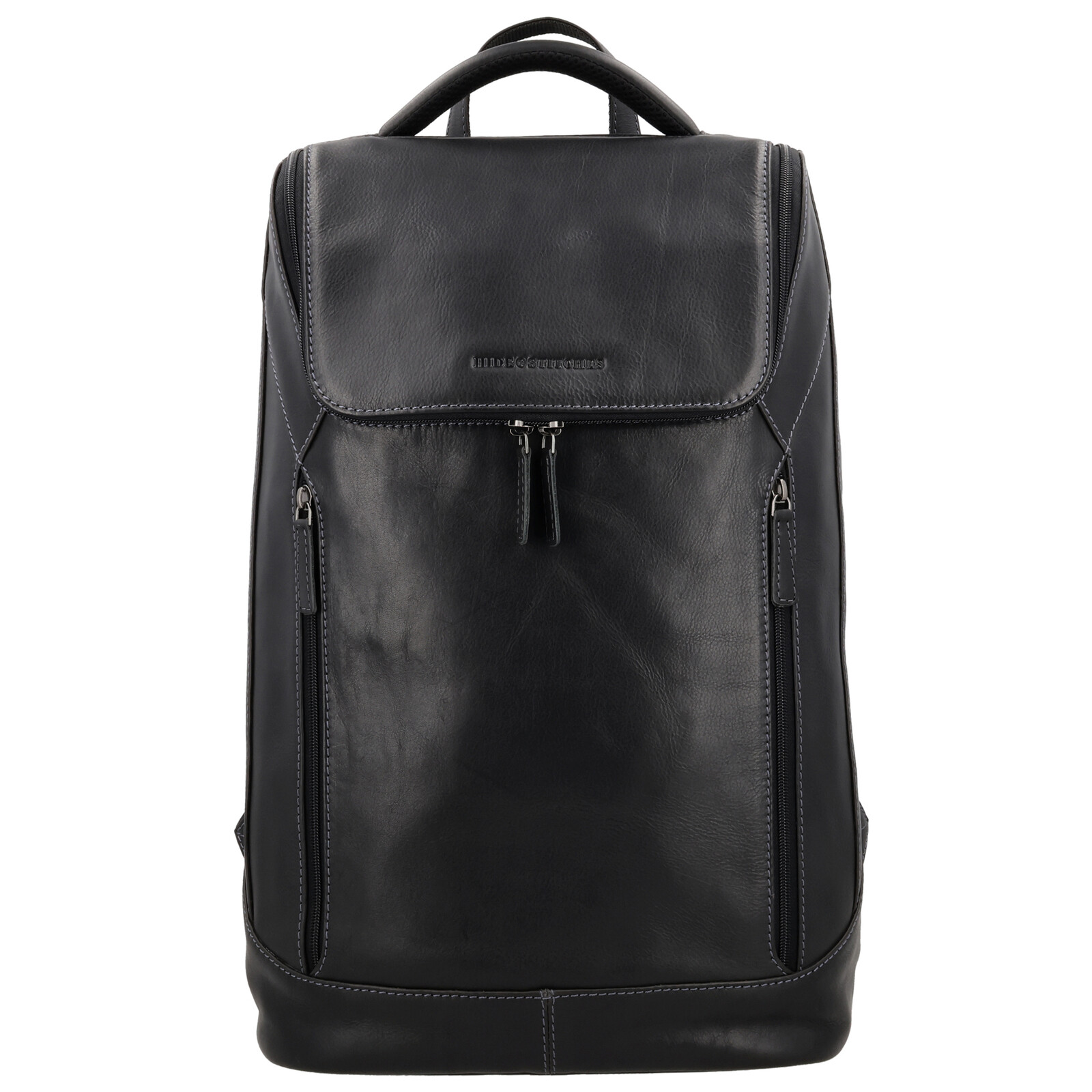 Kožený batoh Hide & Stitches Japura - 18,5 L - čierny - 46x29x14 cm