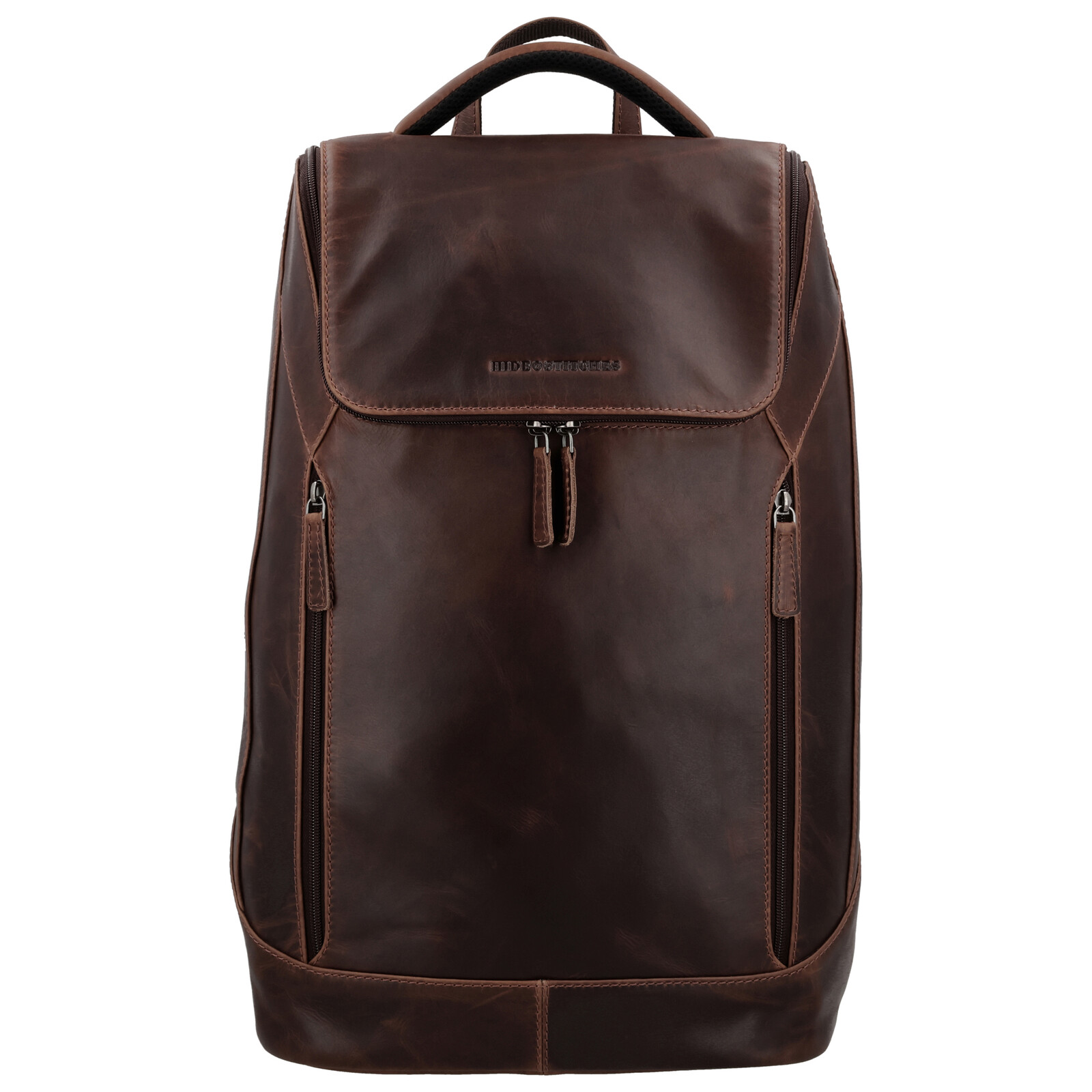 Kožený batoh Hide & Stitches Japura - 18,5 L - hnědý - 46x29x14 cm