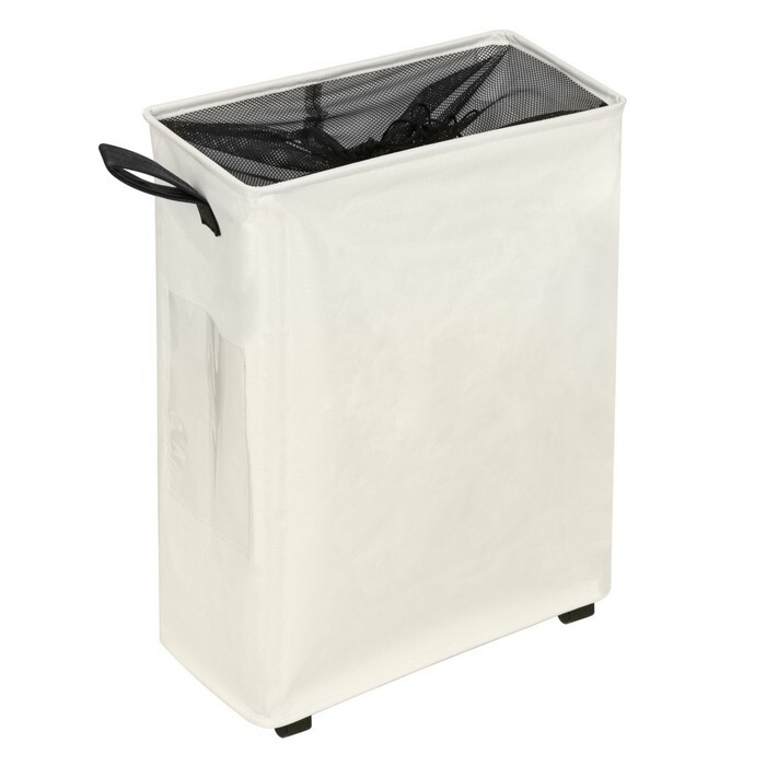 KONDELA Prior skladací kôš na prádlo s kolieskami béžová