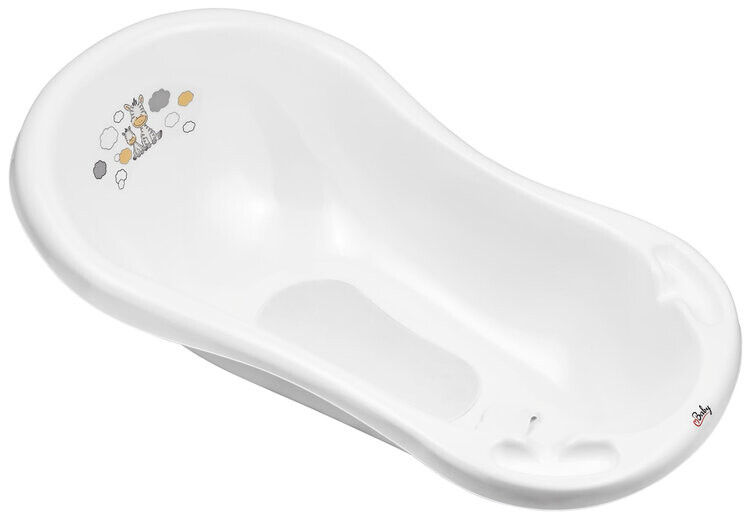 MALTEX Vanička so zátkou a protišmykovou podložkou Zebra 84 cm - White