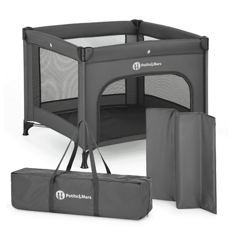 PETITE&MARS Ohrádka cestovná Nook Urban Charchoal Grey