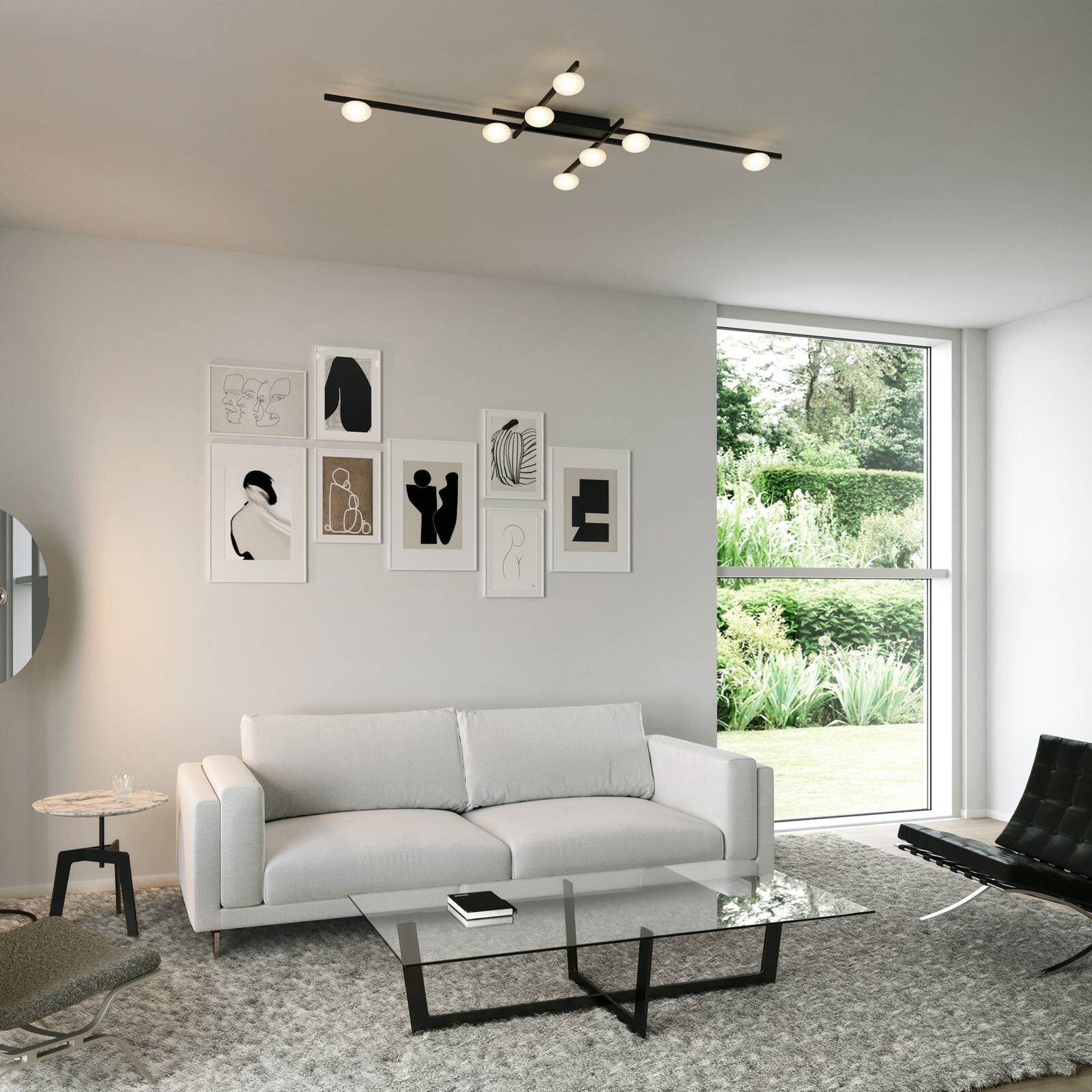 WEVER & DUCRÉ stropné LED svetlo Perlez Grid 1.0 čierne 927