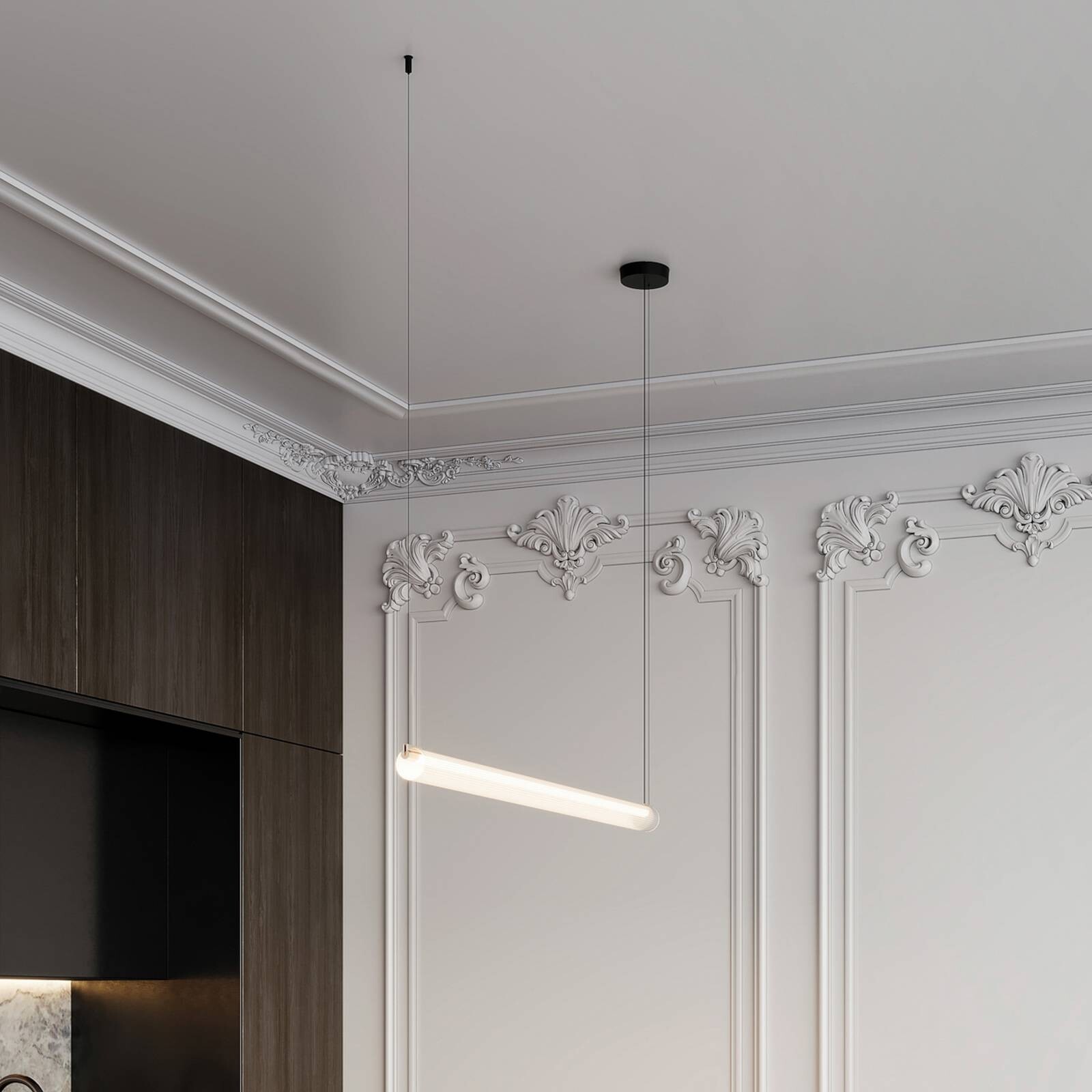 WEVER & DUCRÉ LED závesné svietidlo Finelle 1.0 béžové 2700K stmievateľné