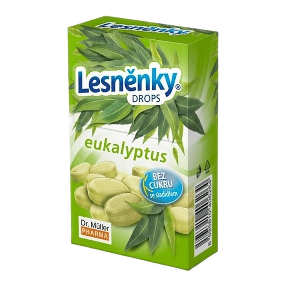Dr. Müller Lesněnky Eukalyptus drops, bez cukru so sladidlom 1x38 g