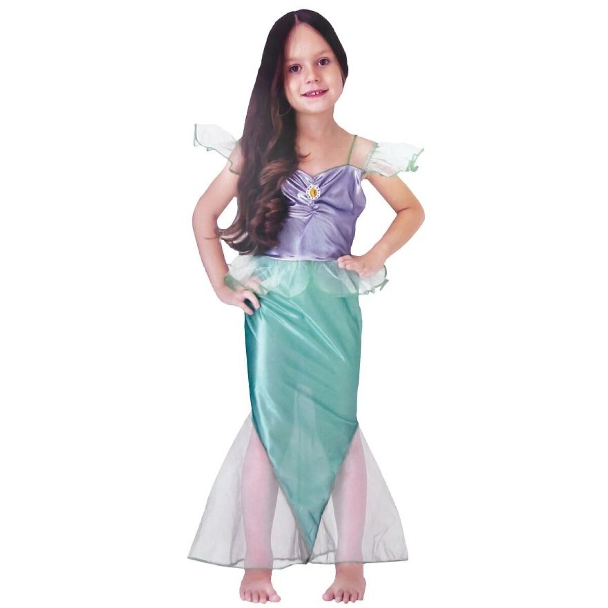 Kostým Morská víla zelený 130-140 cm