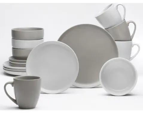 Jedálenský servis (16 dielov) Stockholm, piesková/taupe%