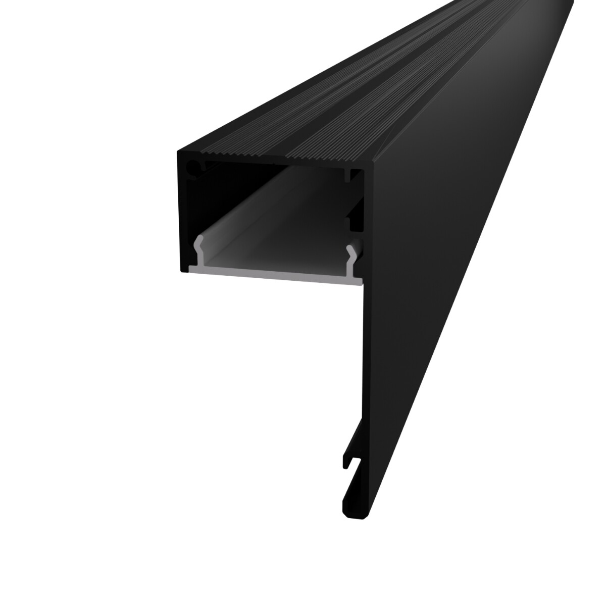 LED Solution Nástenný profil pre LED pásiky N12 čierny Vyberte variantu a dĺžku: Profil bez difúzora 2m LP408B