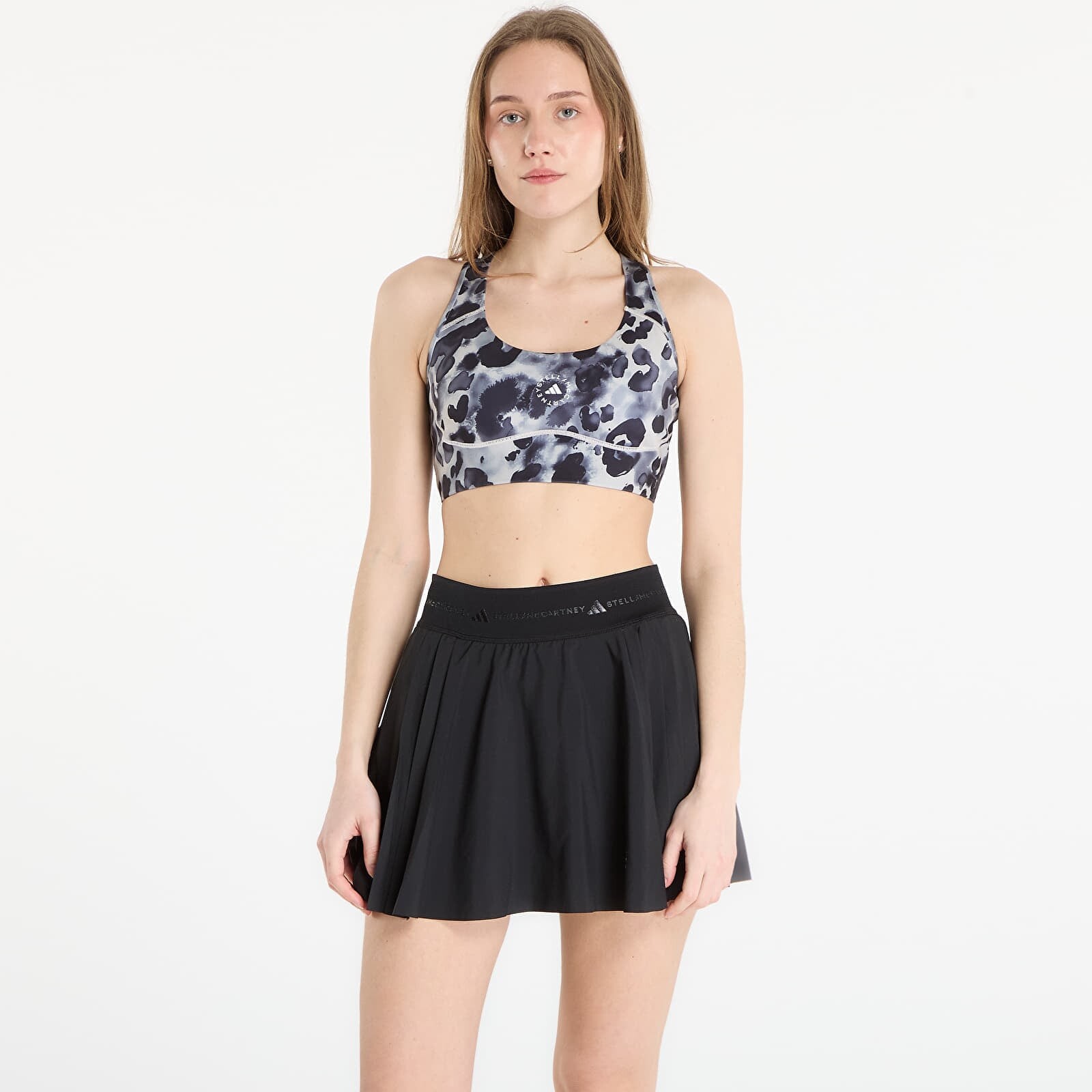 Podprsenka adidas x Stella McCartney Track Pantsr Bra P Wonder Aluminium/ Black XS