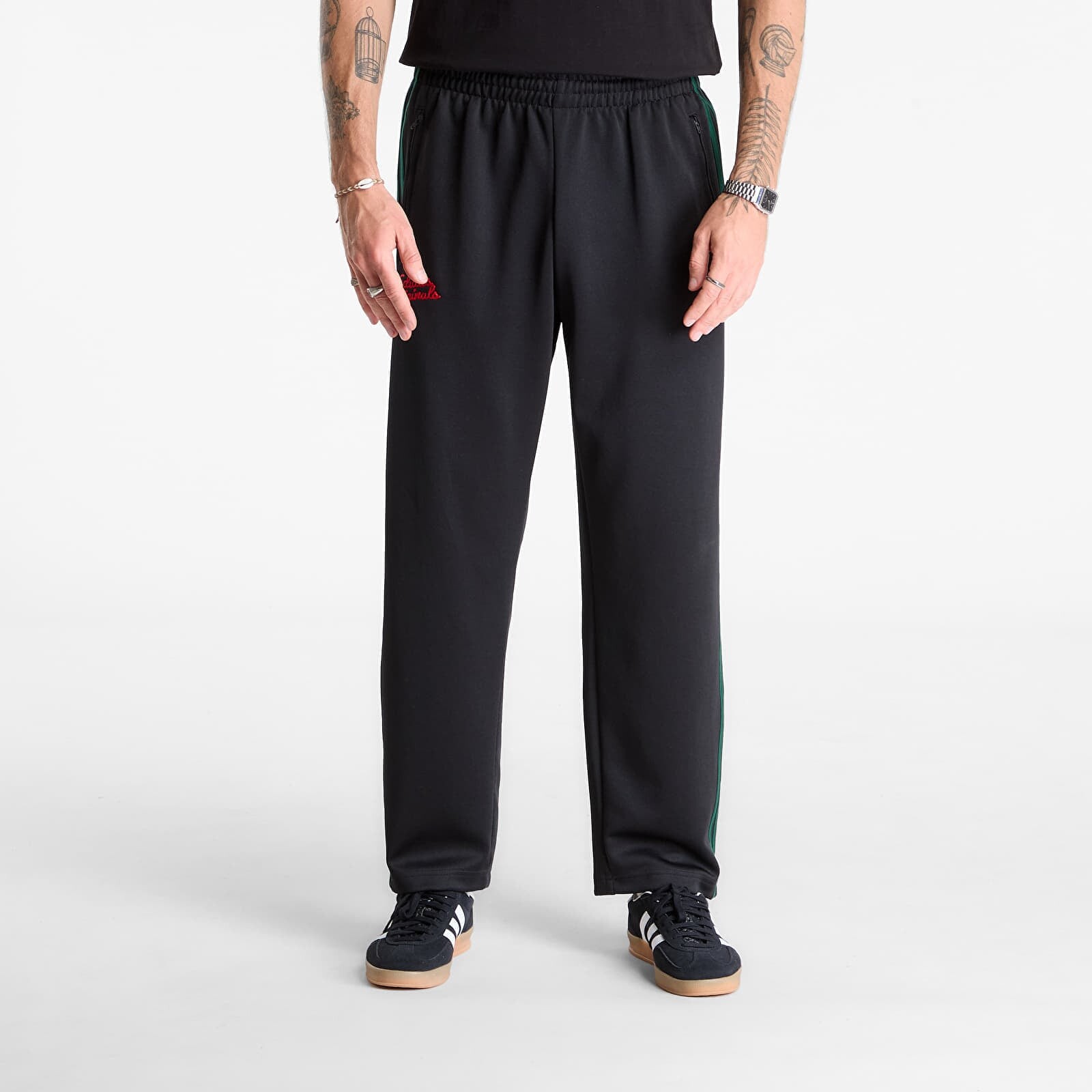 Tepláky adidas Track Pants Black/ Collegiate Green XXL