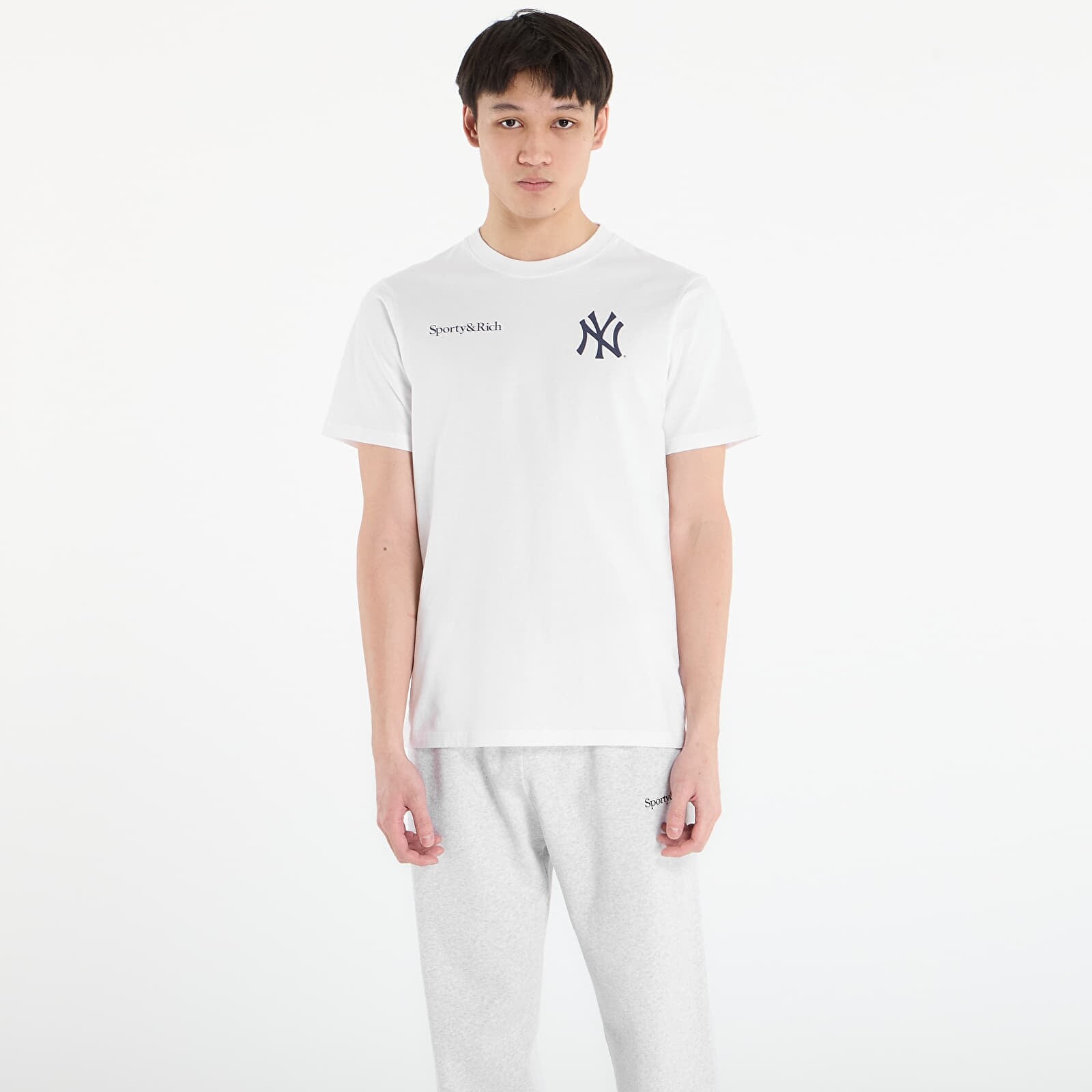 Tričko Sporty & Rich Yankees Curve T-Shirt UNISEX White L