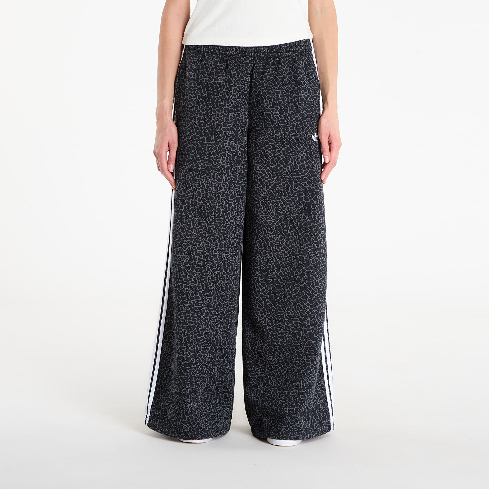 Kalhoty adidas Firebird Oversized AOP Denim Pants Black/ Grey Six L