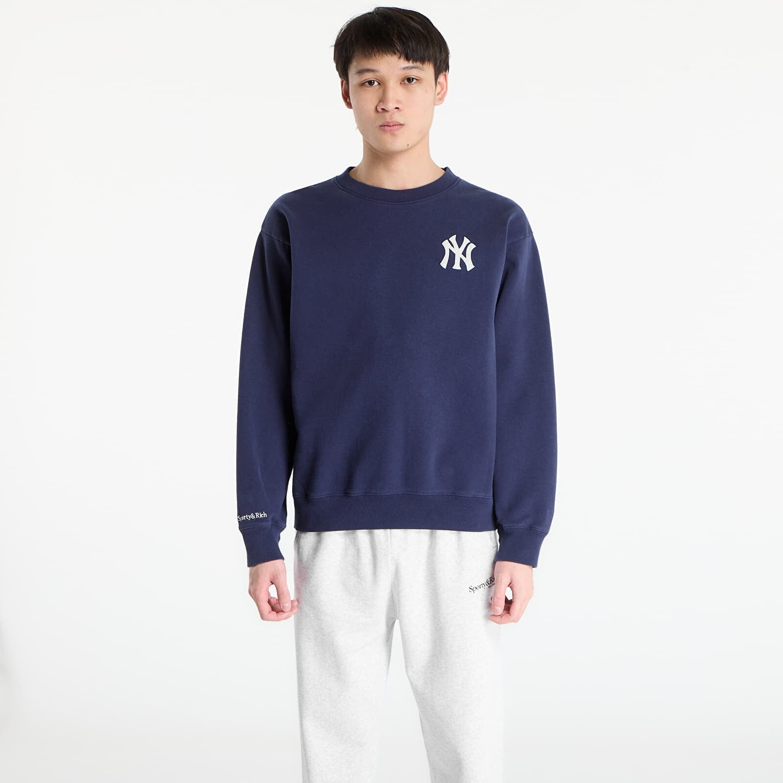 Mikina Sporty & Rich Heritage Yankees Serif Crewneck UNISEX Dark Navy L