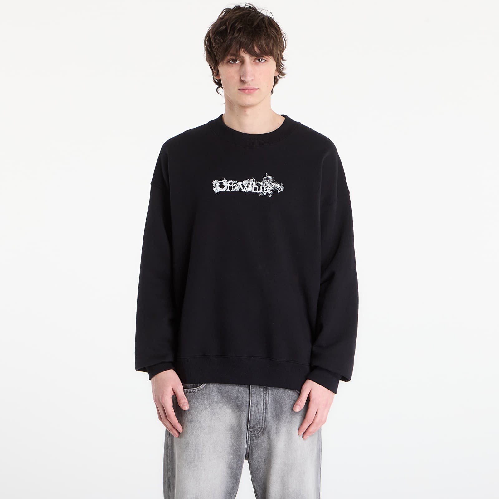 Mikina Off-White Heraldic Treshold Arrows Skate Crewneck Black L