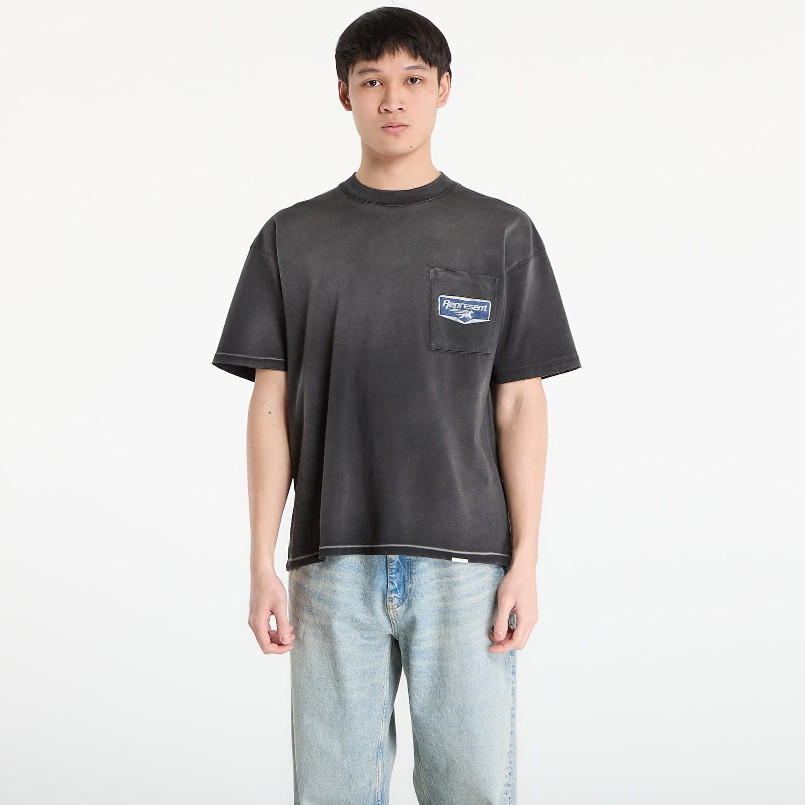 Tričko REPRESENT Nothing Faster T-Shirt UNISEX Stained Black L