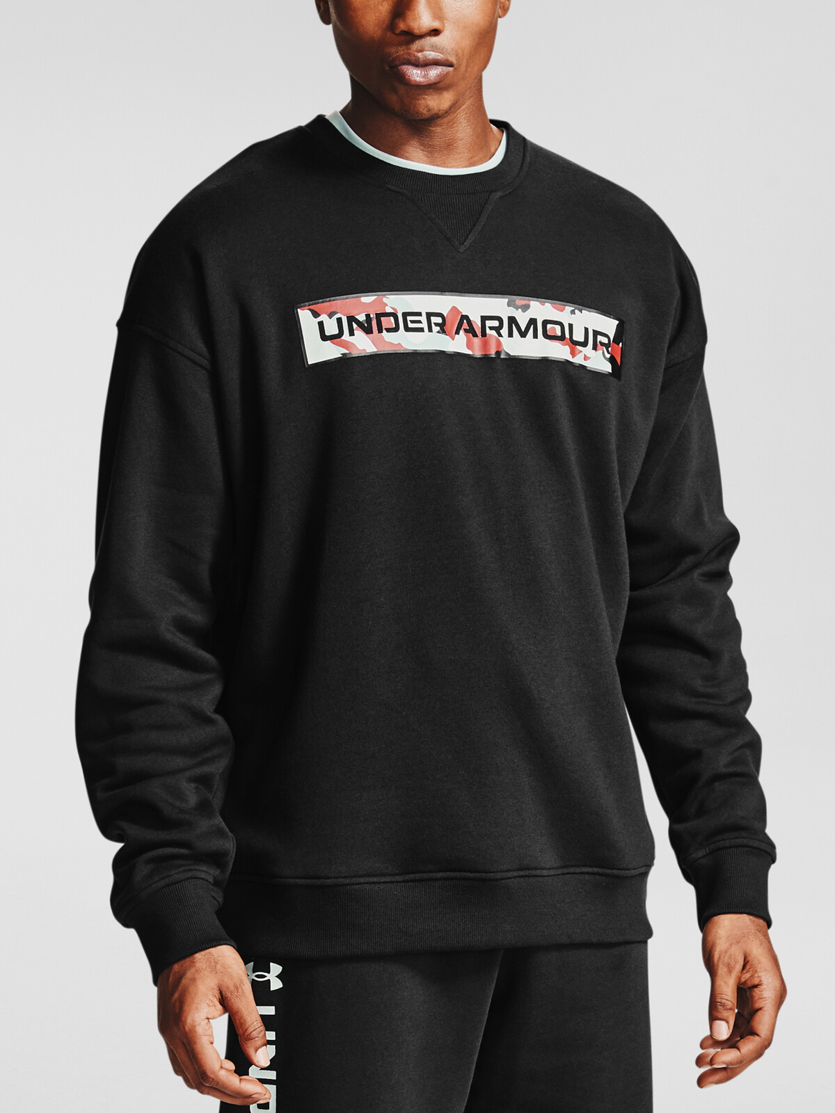 Under Armour Rival Fleece Camo WM Crew-BLK Sweatshirt