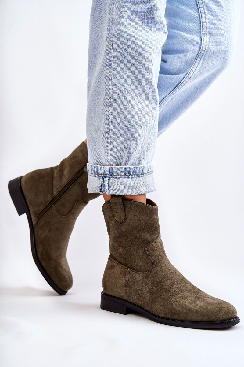 S. BARSKI Dámsky byt -zakotvené semišové topánky Green Fiorenz