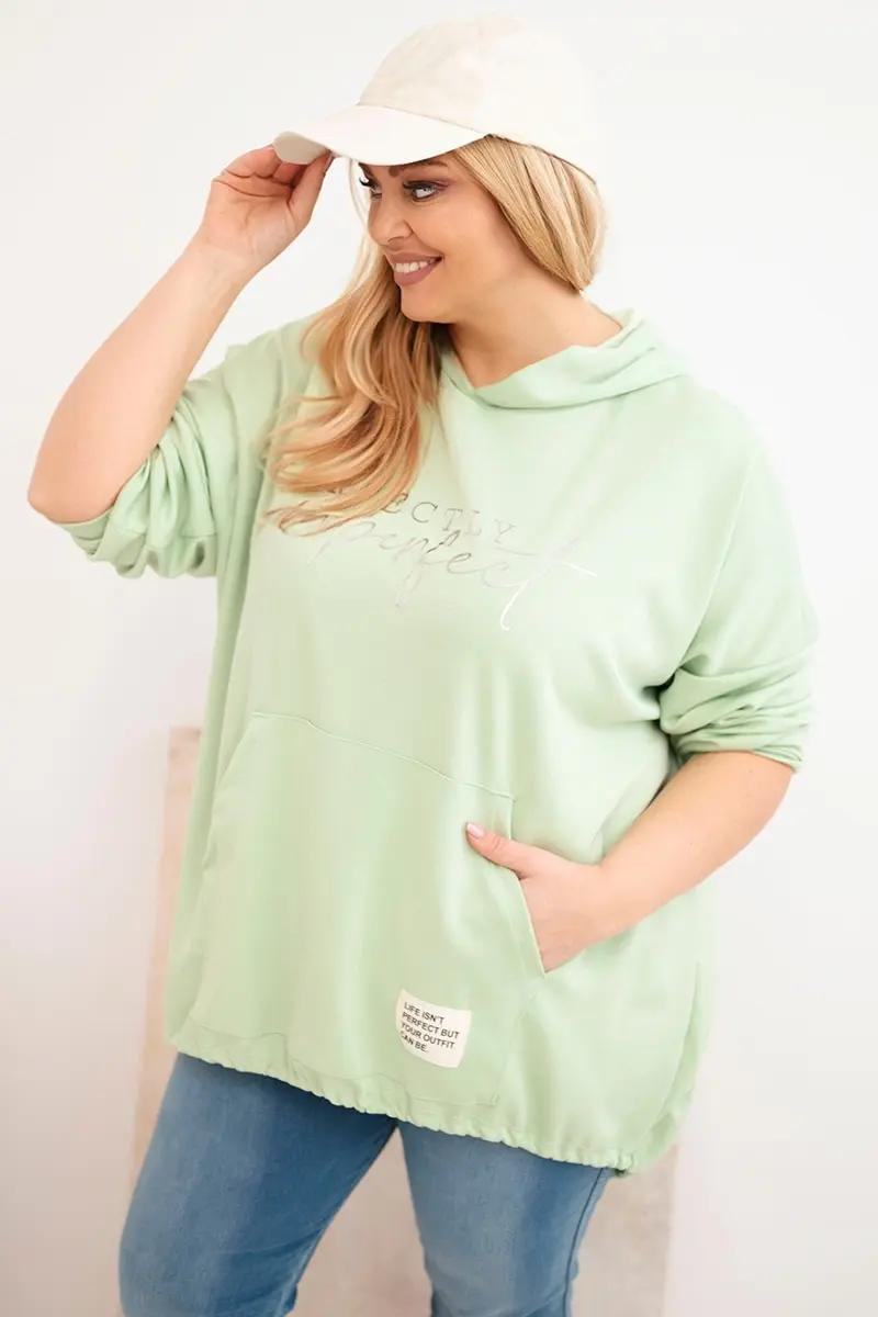 Kesi Włoski dámska plus size mikina s potlačou