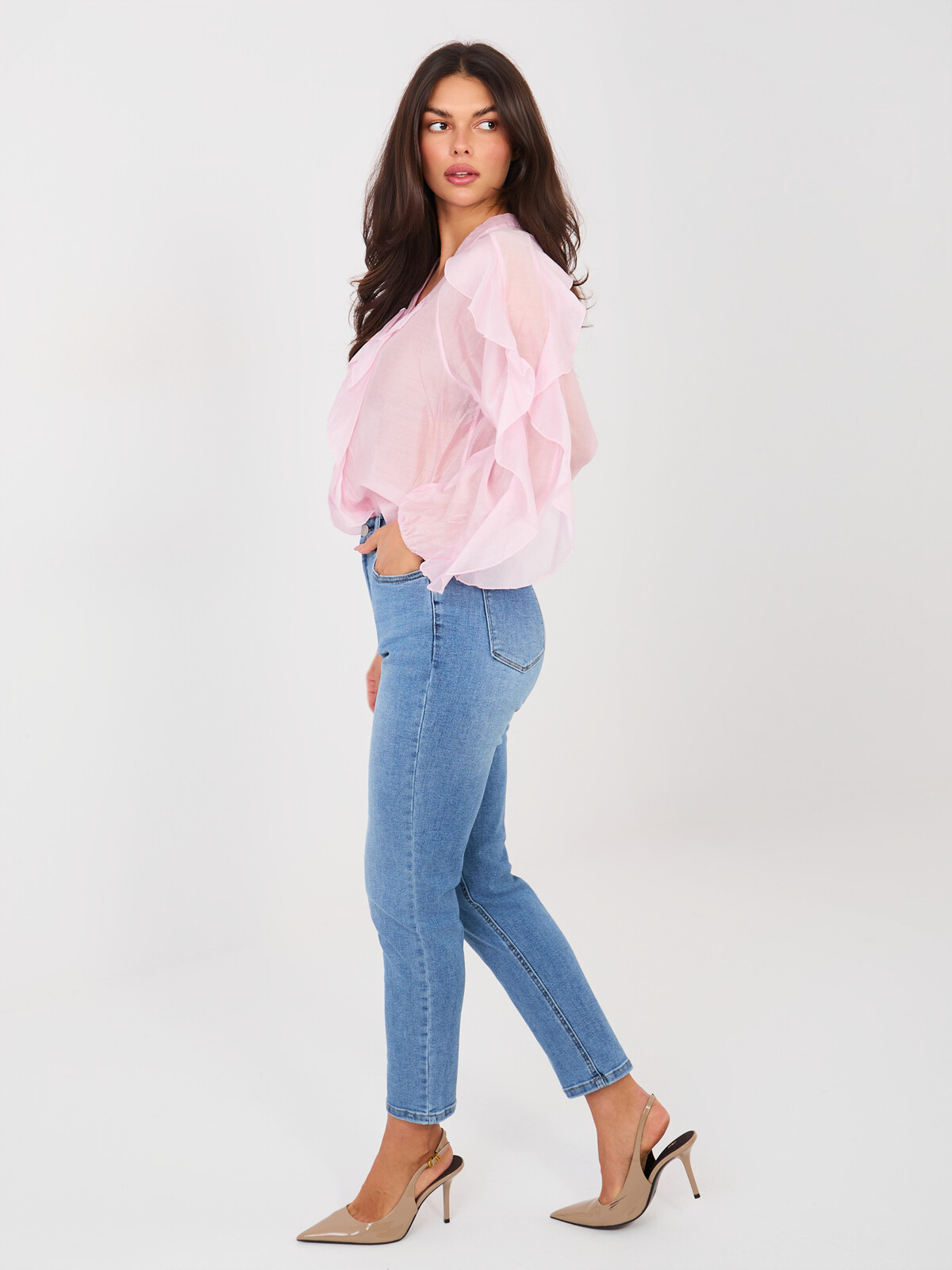 Dámske rovné rifle modré