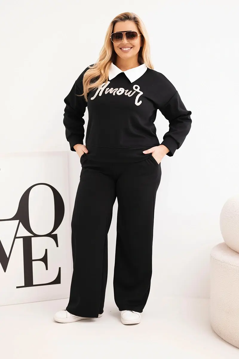 Kesi dámska súprava Plus Size s golierom