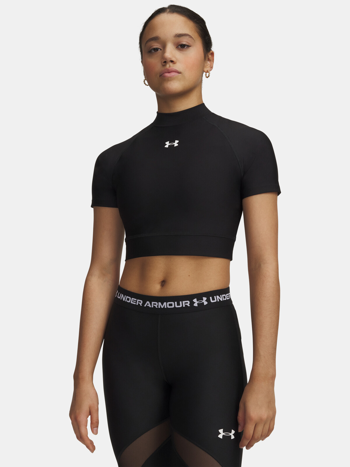 Under Armour HeatGear Crop Mock SS tričko