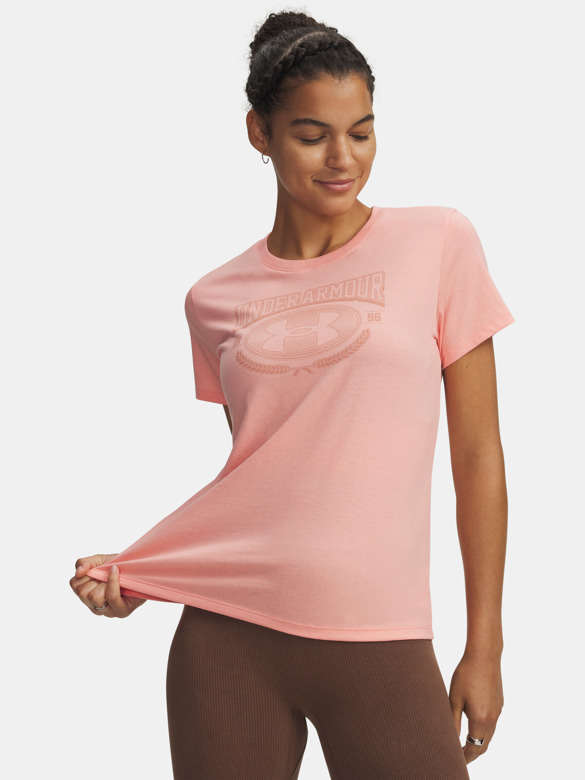 Dámske tričko Under Armour UA W VARSITY SS-PNK