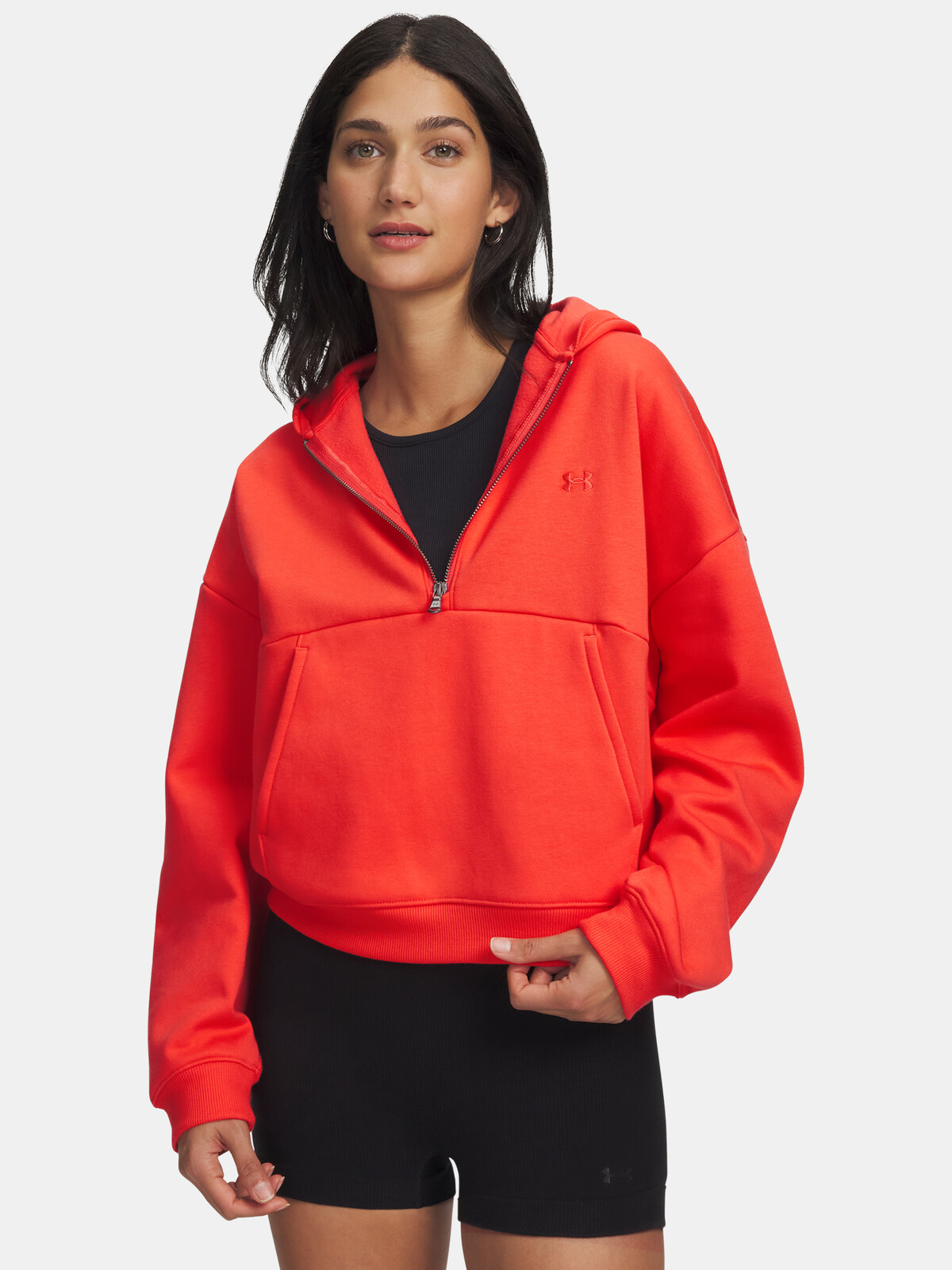 Under Armour červená mikina s kapucňou