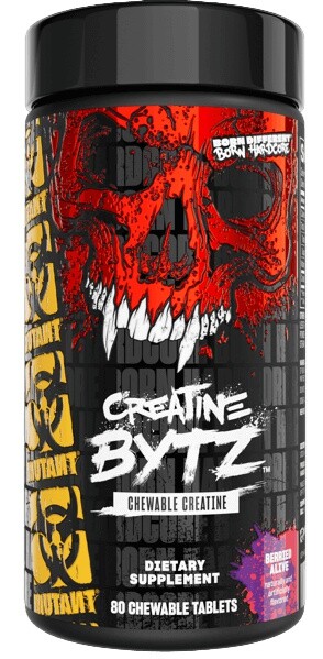 Mutant creatine bytz 80 žvýkacích tablet - tangy blue razz