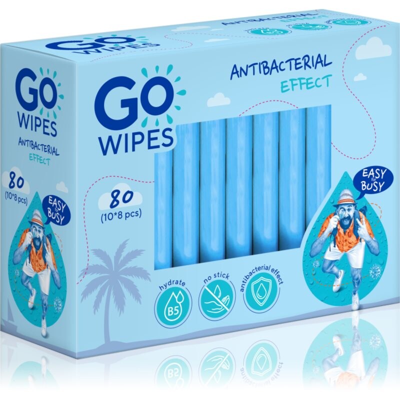 GoWipes Anti-Bacterial Effect osviežujúce vlhčené obrúsky 10x8 ks