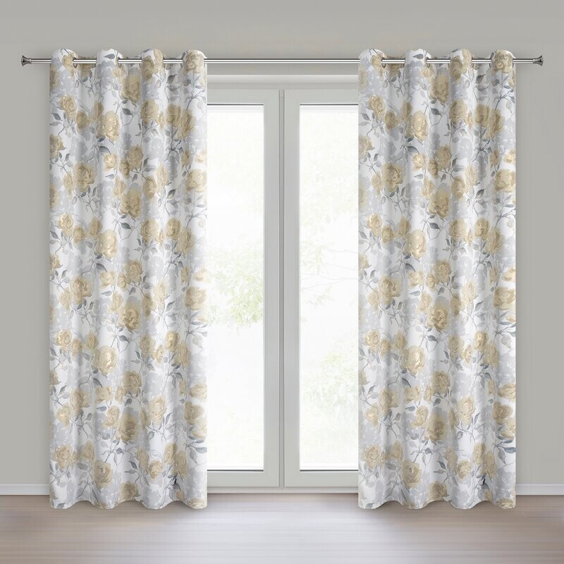 ArtFir Záves INARI K | strieborná/horčicová 140 x 250 cm