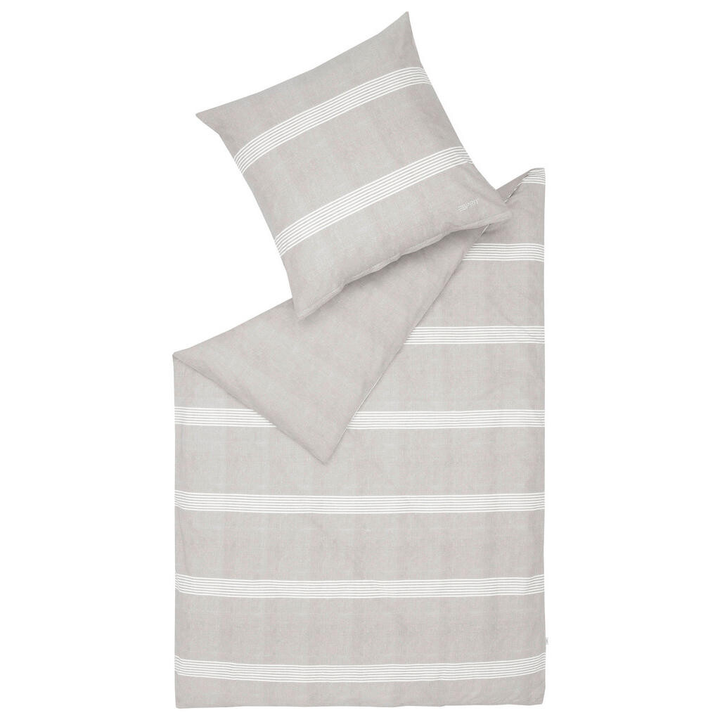 Esprit OBOJSTRANNÁ POSTEĽNÁ BIELIZEŇ, renforcé, sivá, prírodná farba, svetlosivá, béžová, 135/200 cm