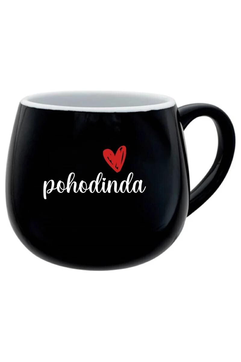POHODINDA - čierny keramický hrnček 300 ml