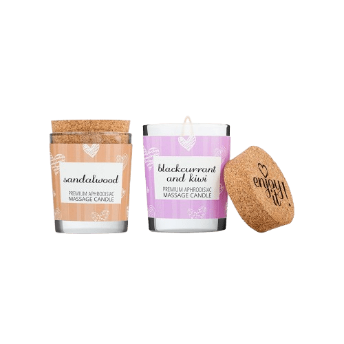 PHARMA ACTIV Magnetifico masážne sviečky Blackcurrant and kivi+Sandalwood 2 x 70 ml