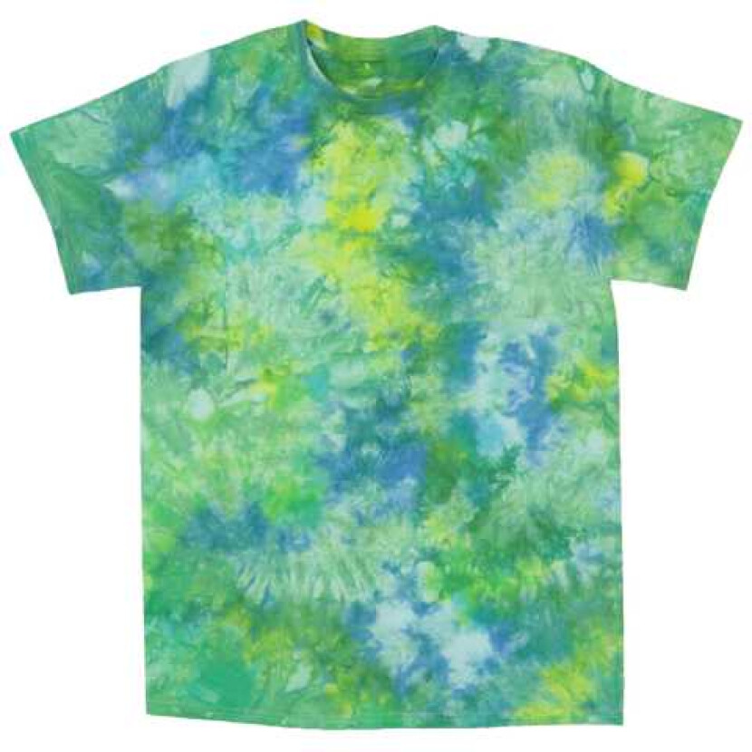 Tričko unisex The Mountain batikované Infusion - zelené-modré,