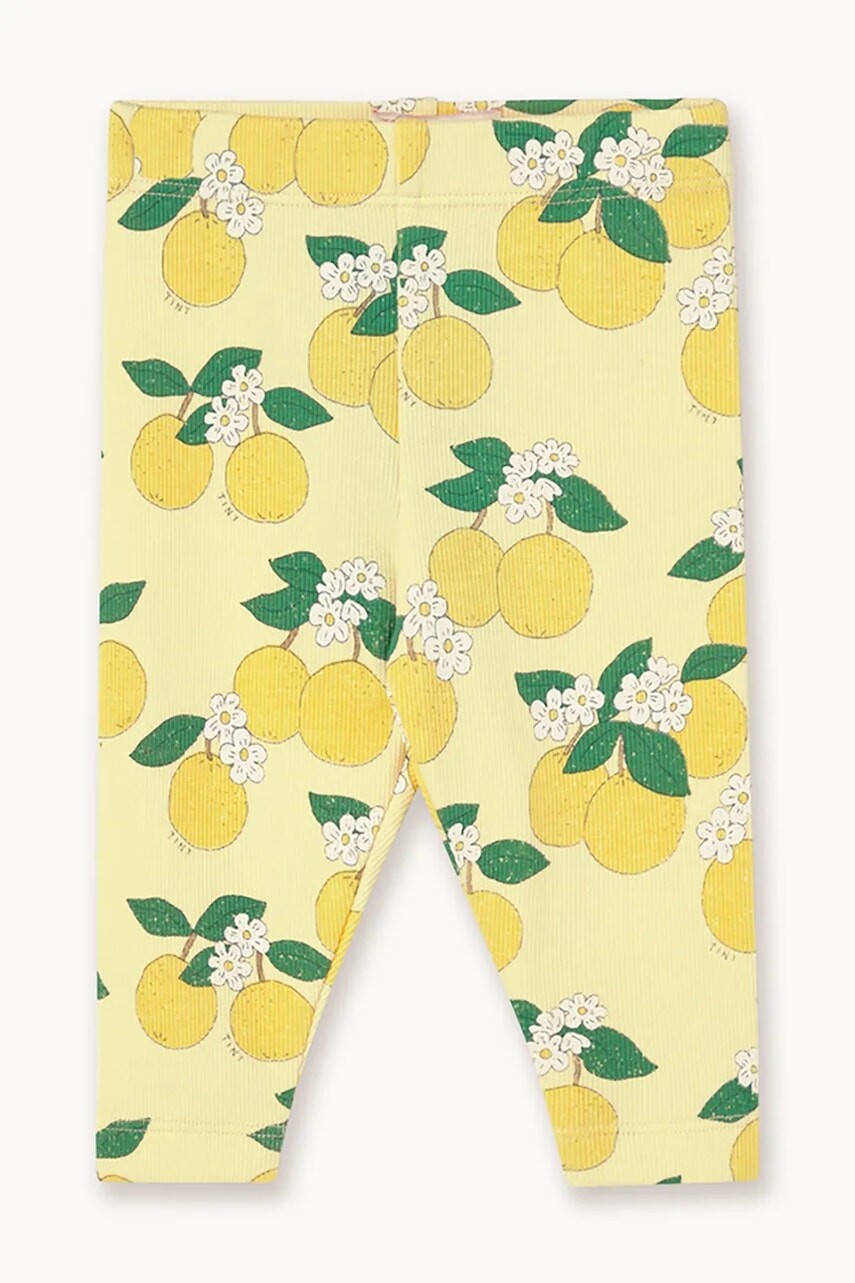 Legíny pre bábätká Tinycottons ORANGES RIB BABY PANT