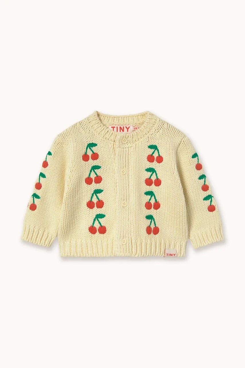 Detský bavlnený kardigan Tinycottons MINI CHERRIES KNITTED BABY CARDIGAN