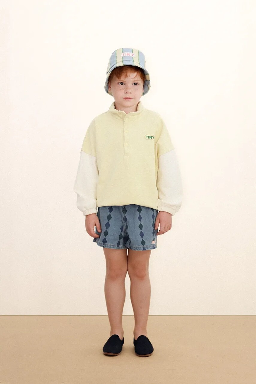 Detské rifľové krátke nohavice Tinycottons DIAMONDS SHORTS