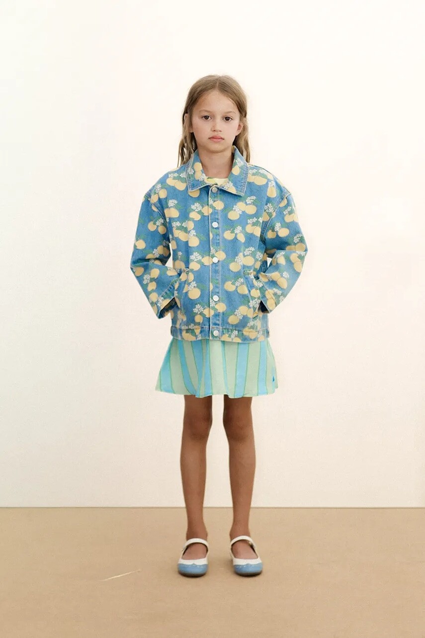 Detská rifľová bunda Tinycottons ORANGES JACKET