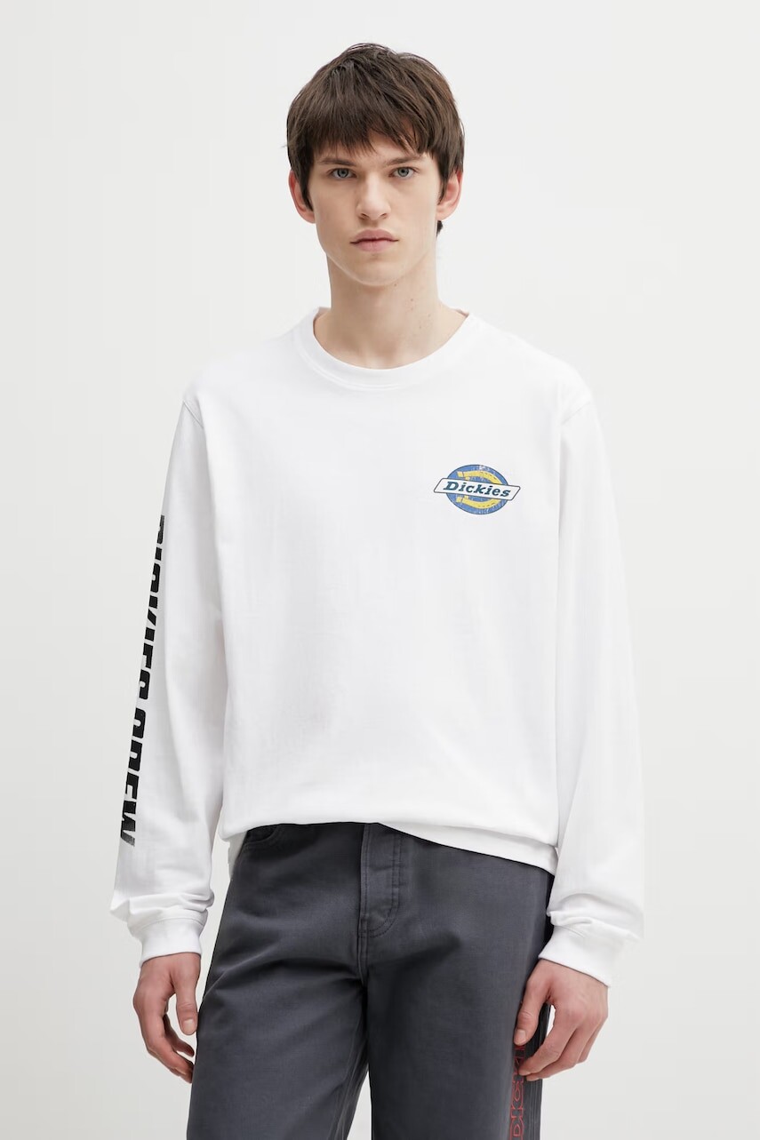 Bavlnené tričko s dlhým rukávom Dickies